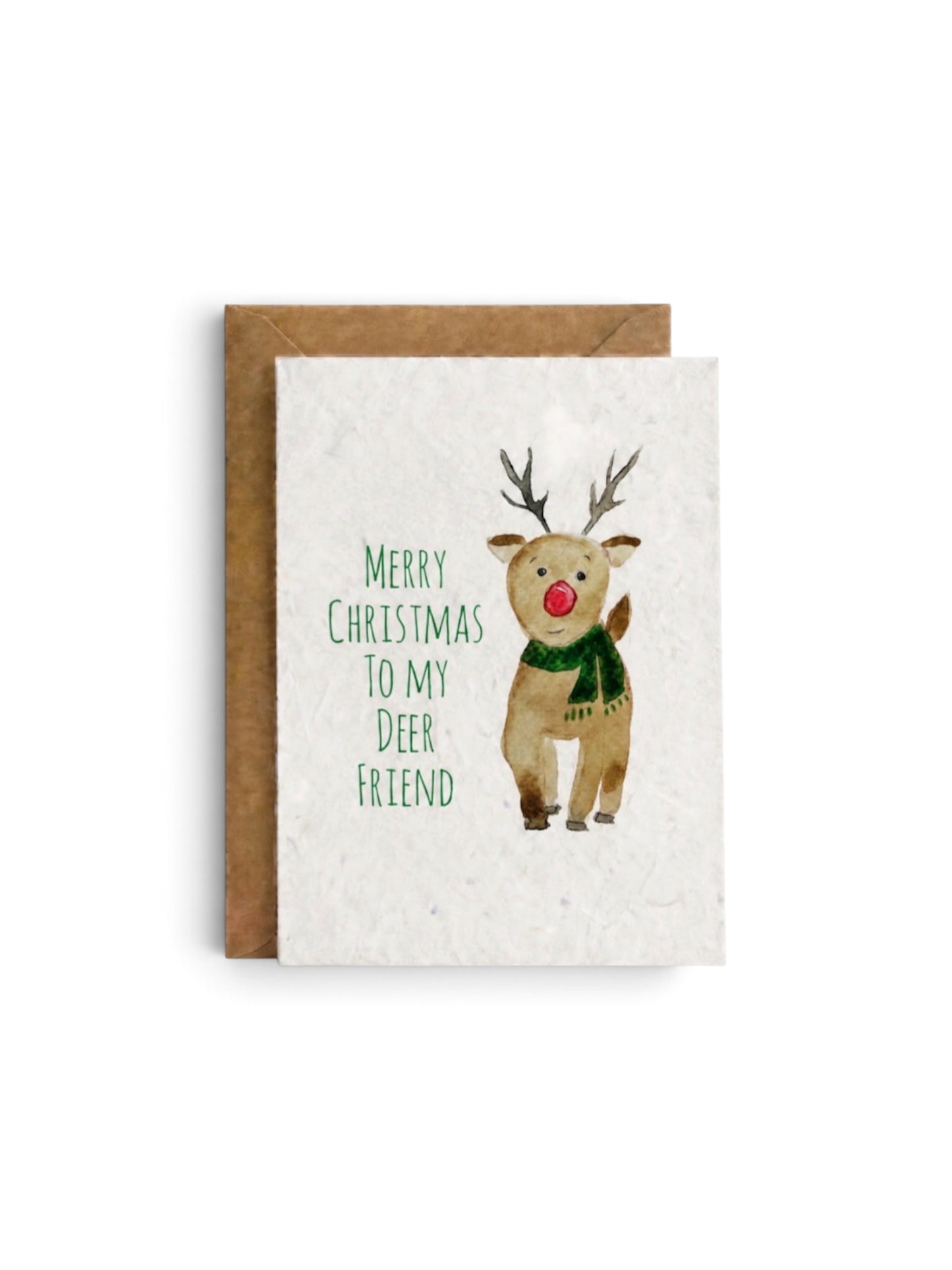 Plantable Seed Card - Christmas Xmas Deer Friend