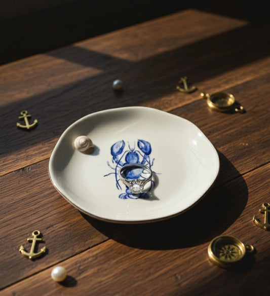 Blue Lobster Jewelry Dish