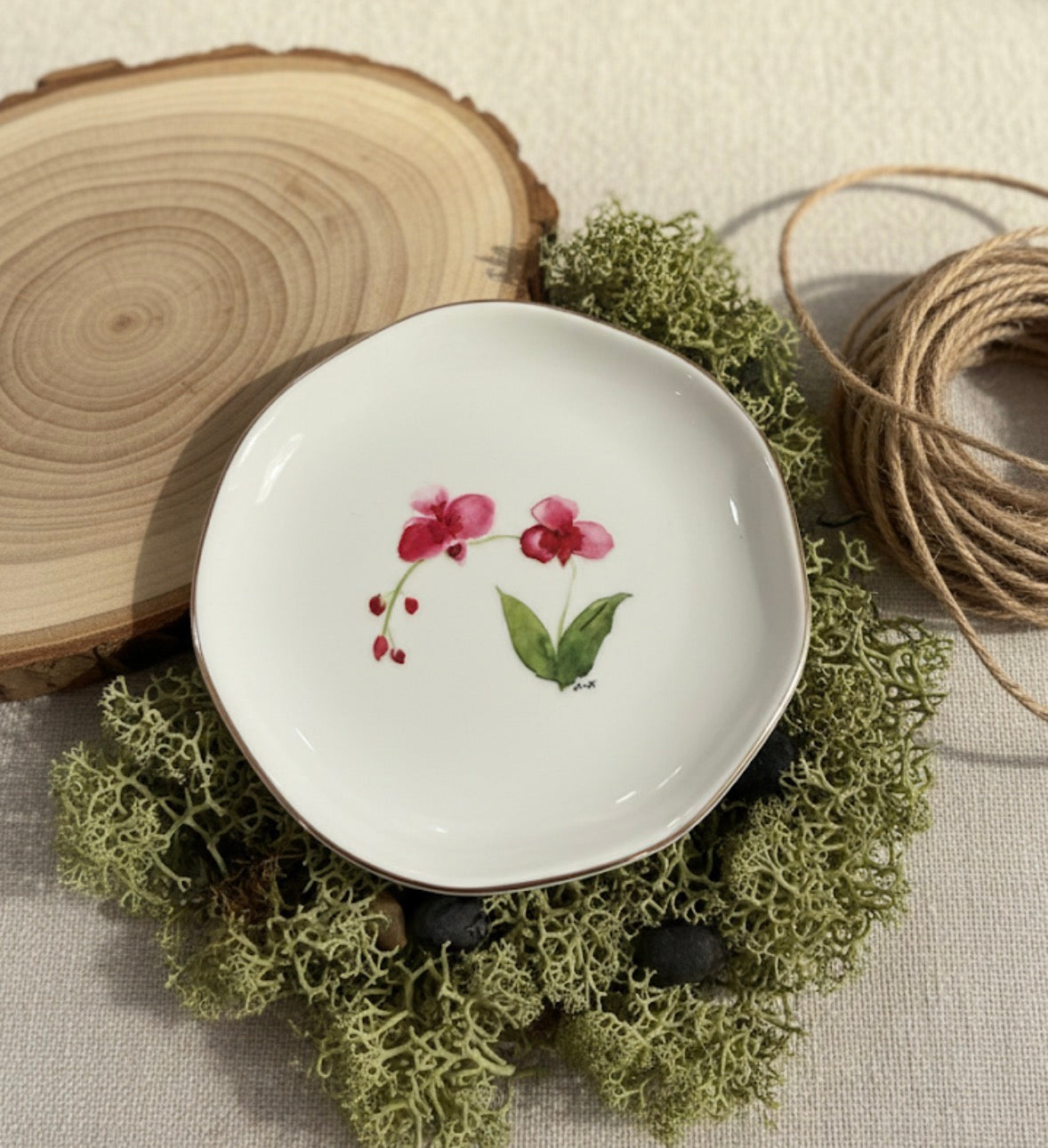 Orchid Jewelry & Trinket Dish - Original Art Series