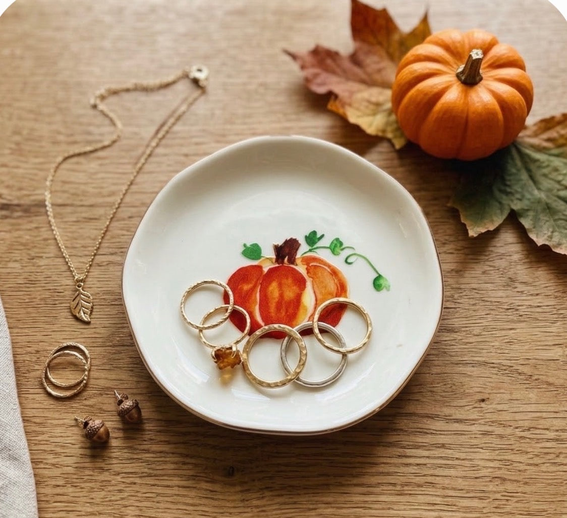 Pumpkin Jewelry & Trinket Dish - Original Art Series