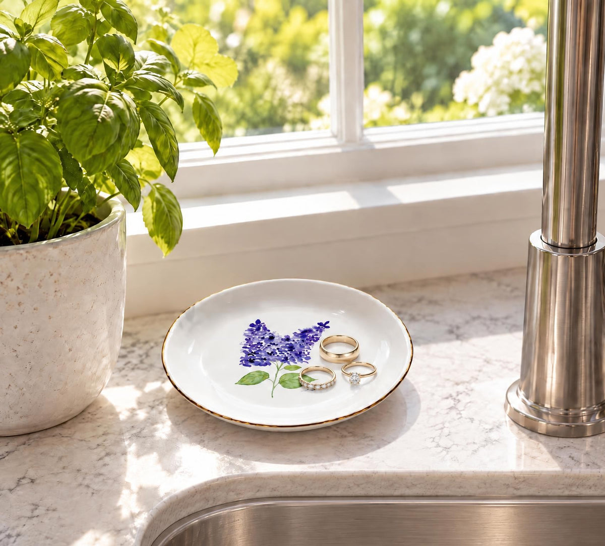 Lilac Jewelry & Trinket Dish - Original Art Series