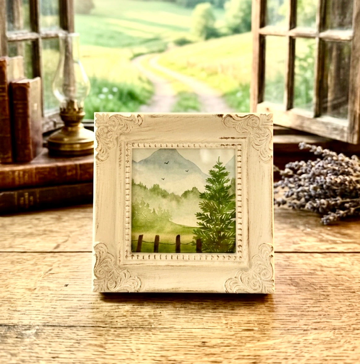 Mountain Fence Print