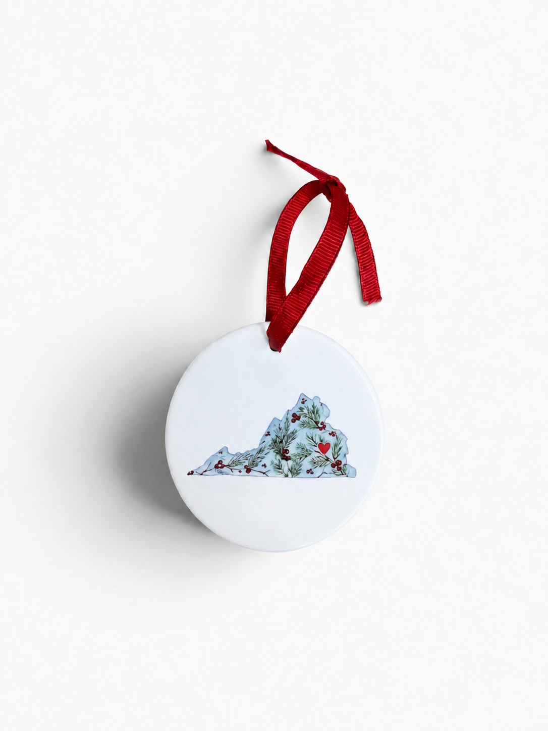 Virginia Ceramic Christmas Ornament