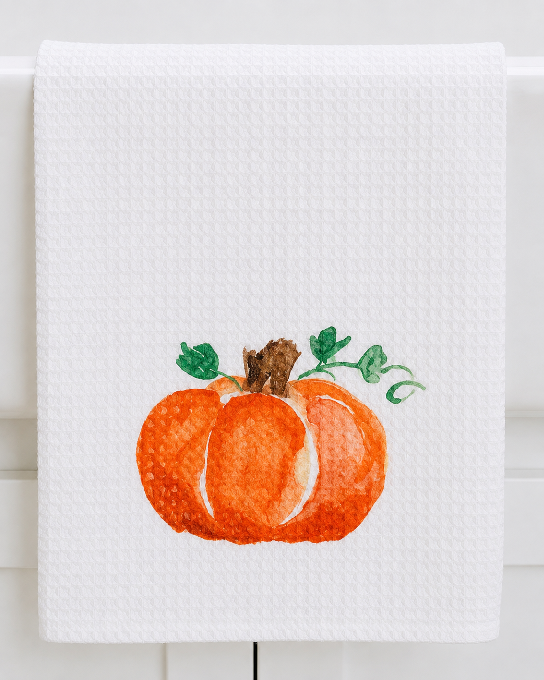 Microfiber Kitchen Towel Watercolor Art Fall Pumpkin