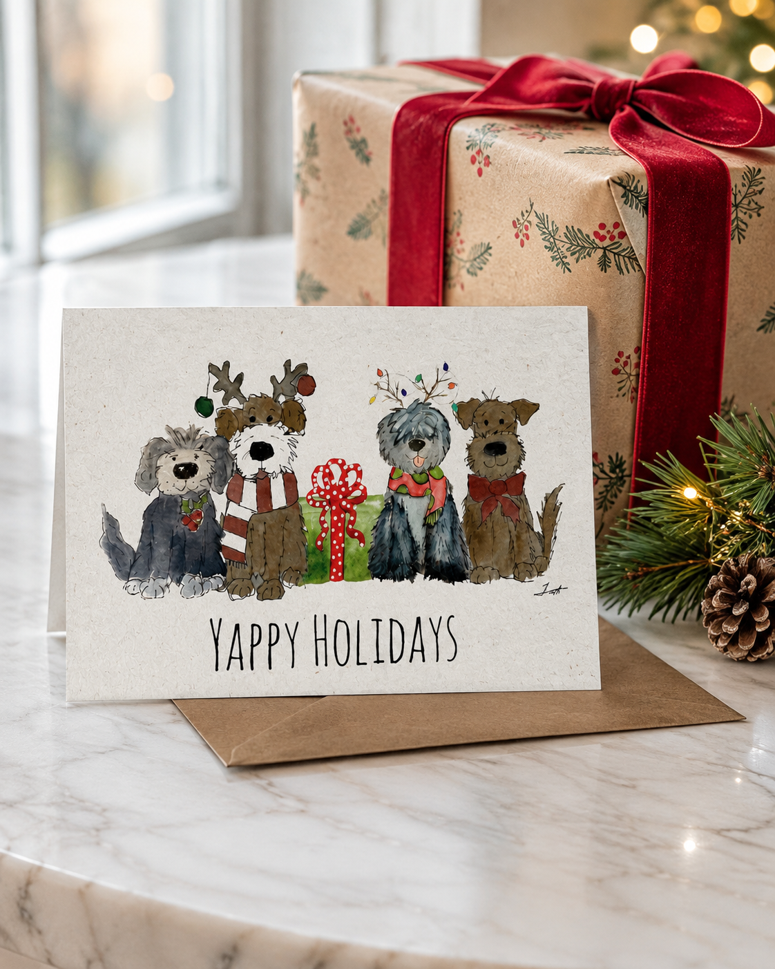 Plantable Seed Card - Christmas Yappy Holidays