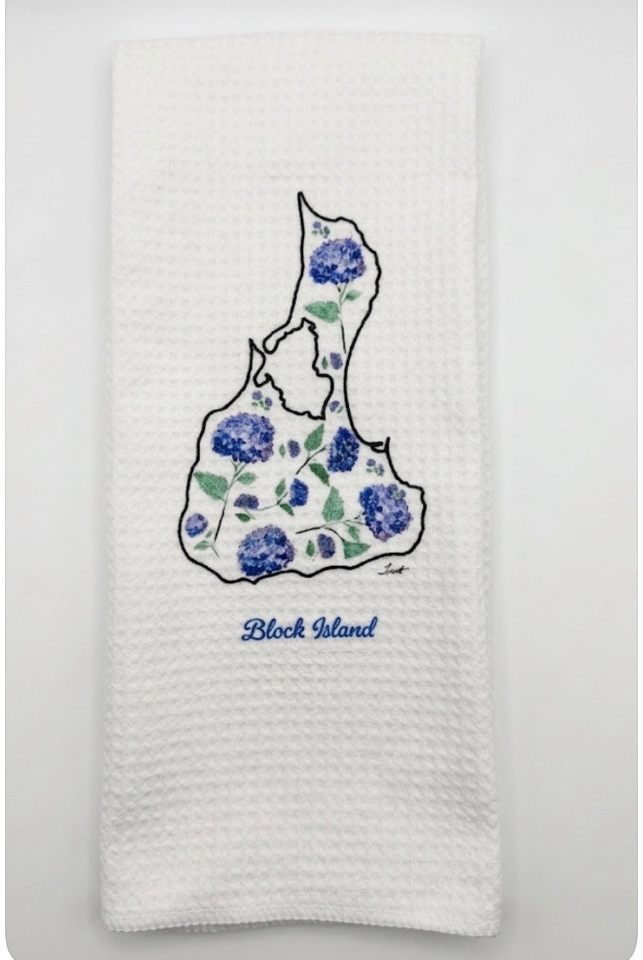 Microfiber Kitchen Towel Watercolor Art RI Block Island