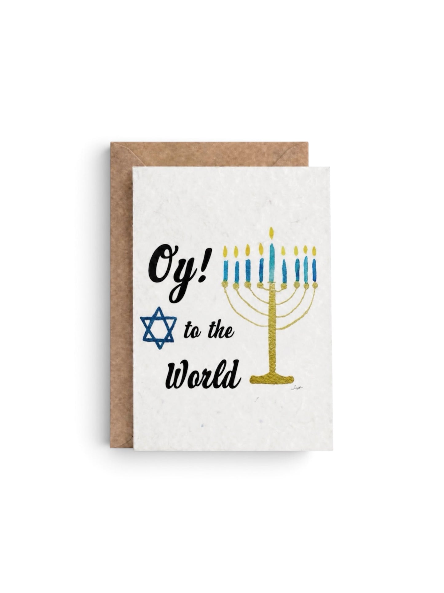 Plantable Seed Card - Hanukkah Oy! to the World