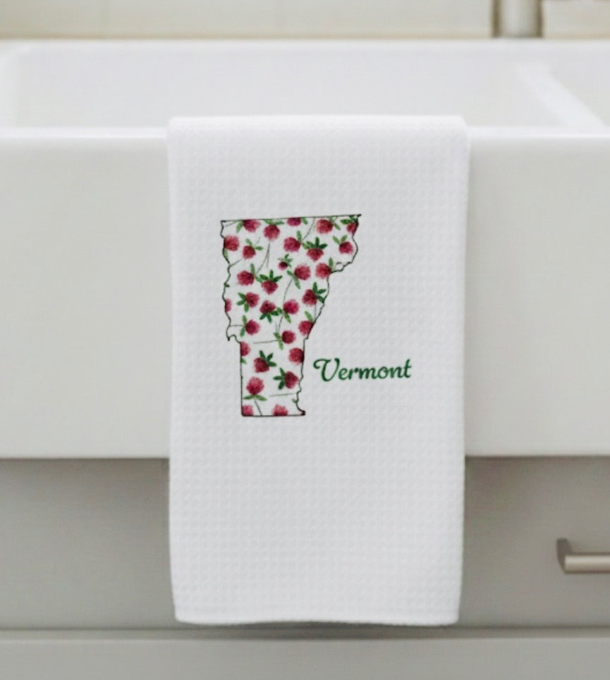 Microfiber Kitchen Towel Watercolor Art Vermont