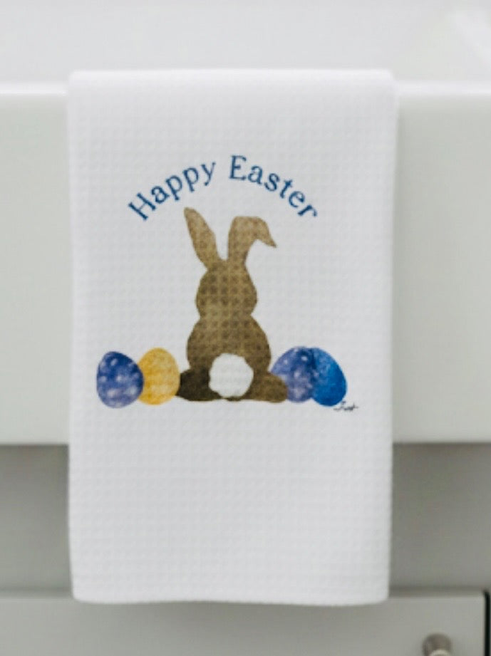 Microfiber Kitchen Towel Watercolor Art Happy Easter