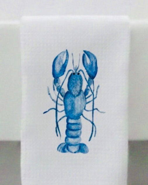 Microfiber Kitchen Towel Watercolor Art Blue Lobster