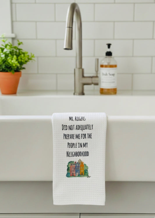 Microfiber Kitchen Towel Watercolor Art Mr. Rogers