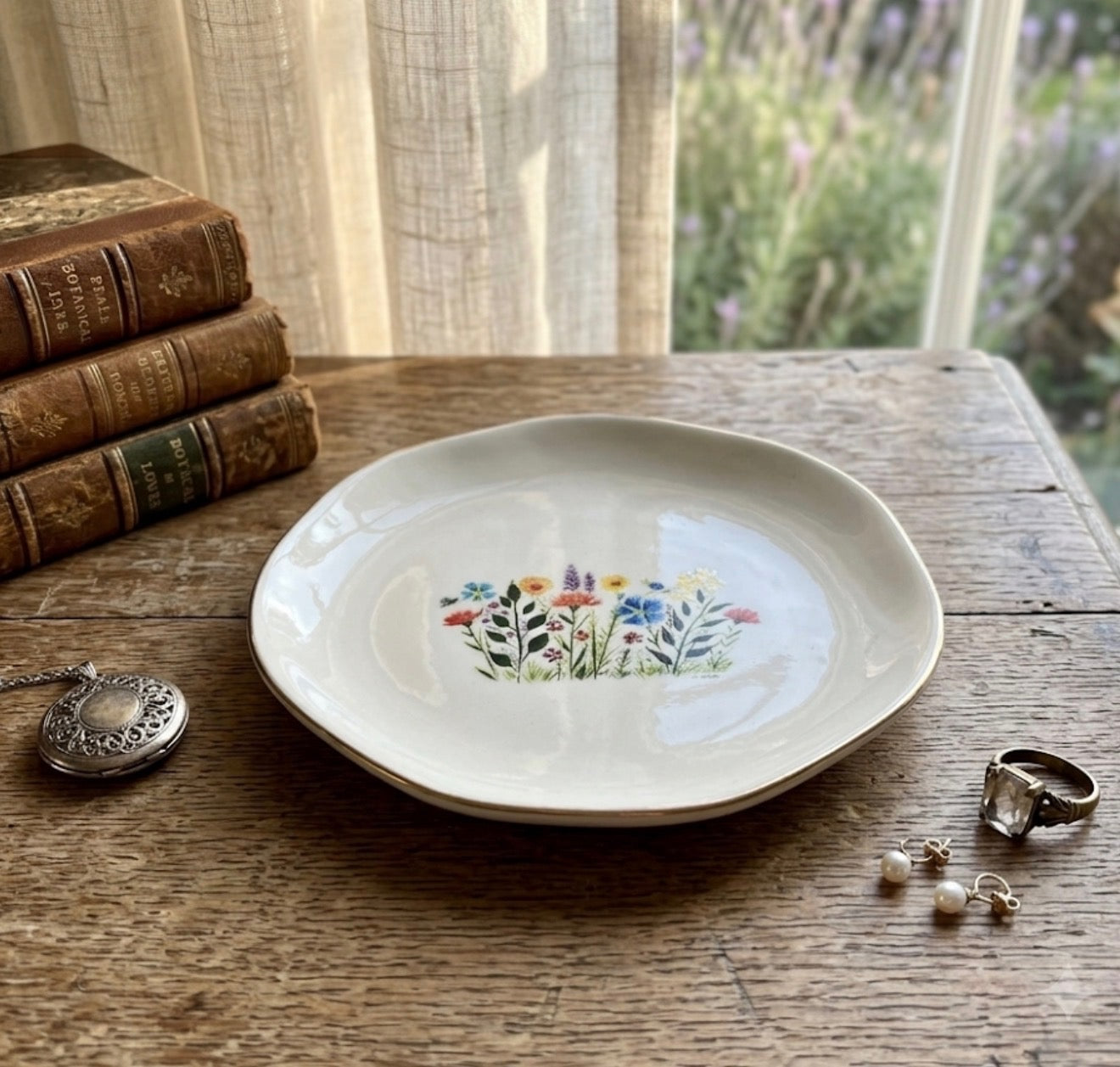 Wildflowers Jewelry & Trinket Dish - Original Art Series