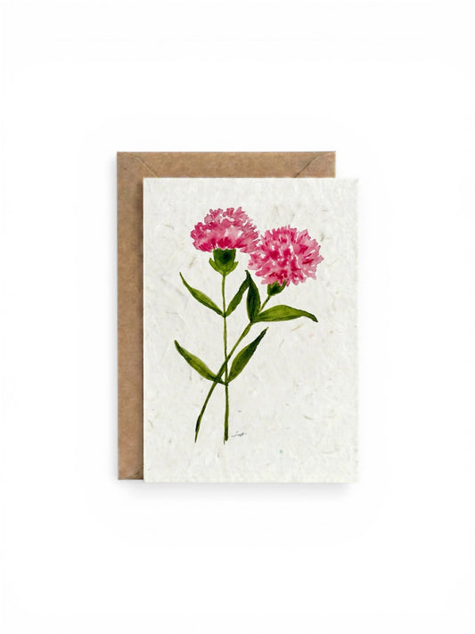 Plantable Seed Card  Flower Carnation
