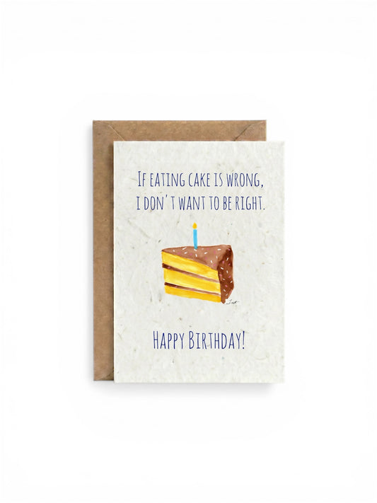 Plantable Seed Card Birthday Eat Cake HB
