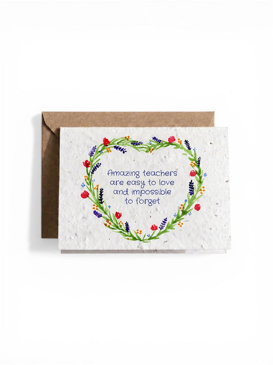 Plantable Seed Card Teacher - Amazing