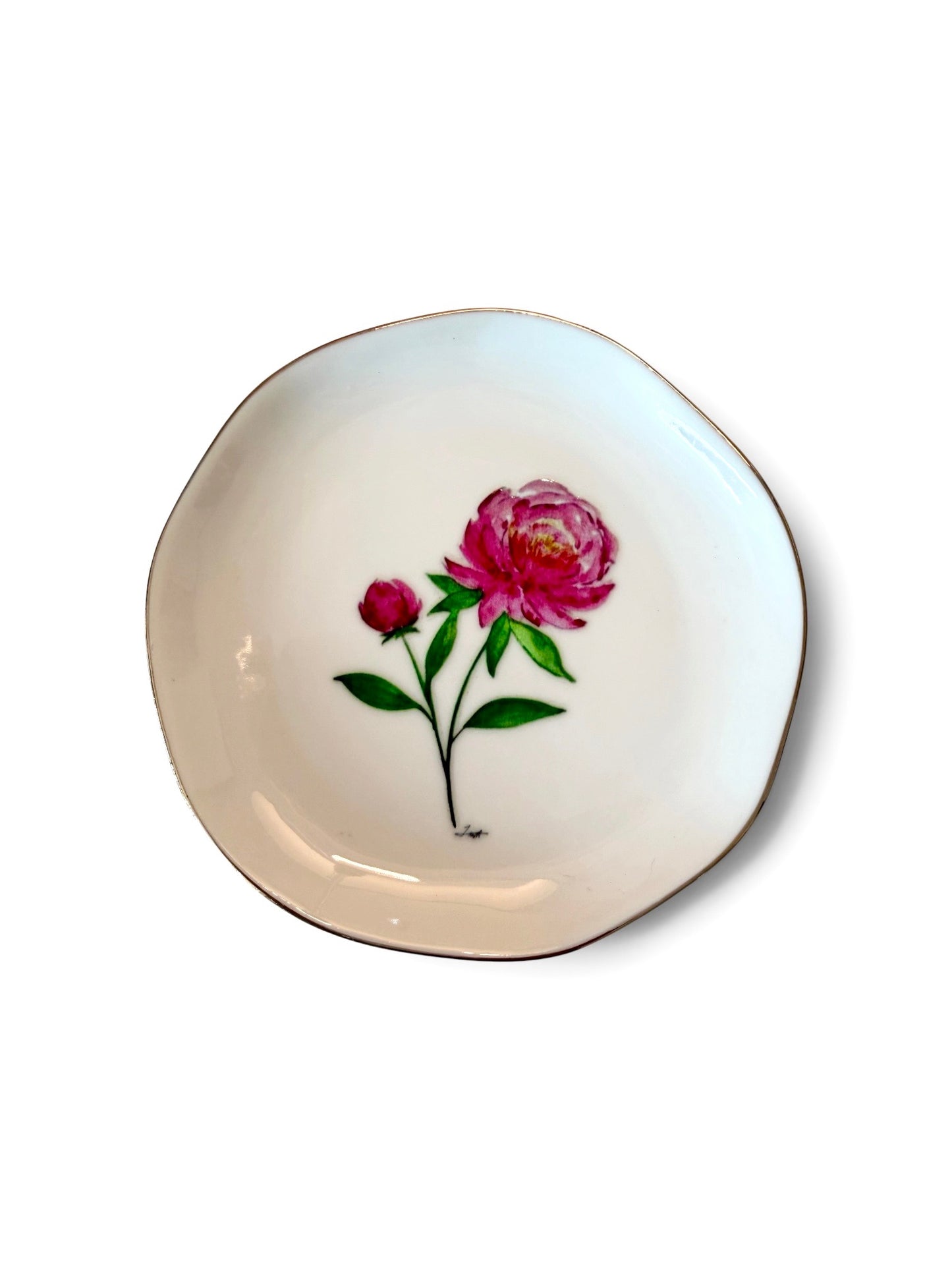 Peonies Jewelry & Trinket Dish - Original Art Series