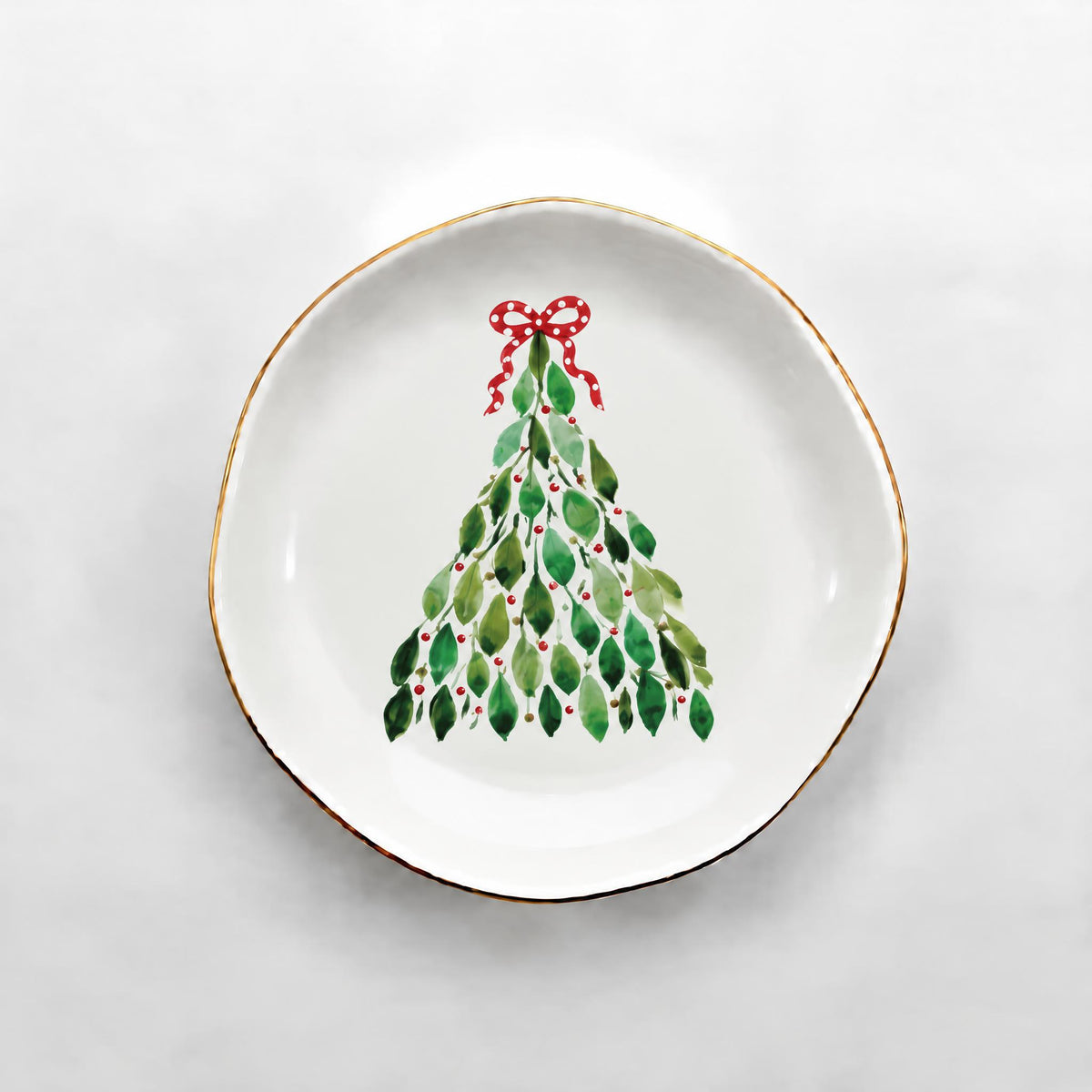 Fancy Holly Tree Jewelry & Trinket Dish - Original Art Series