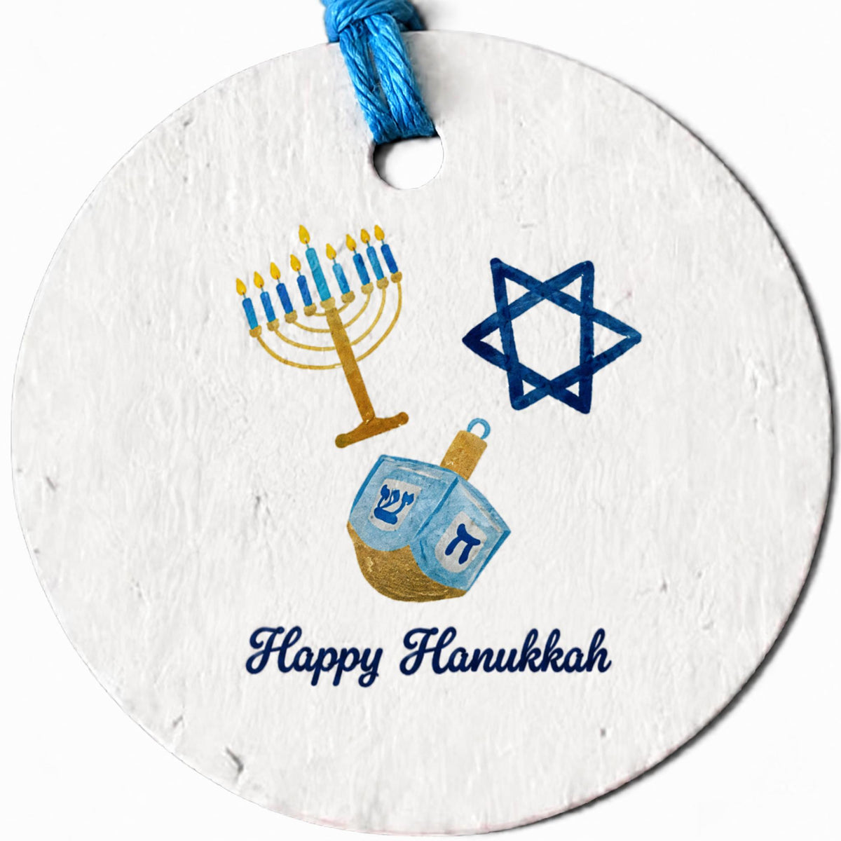 Plantable Seed Hanukkah Gift Tag Set of 8 Happy Hanukkah