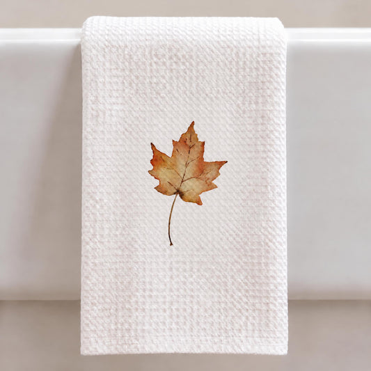 Microfiber Kitchen Towel Watercolor Art Fall Leaf